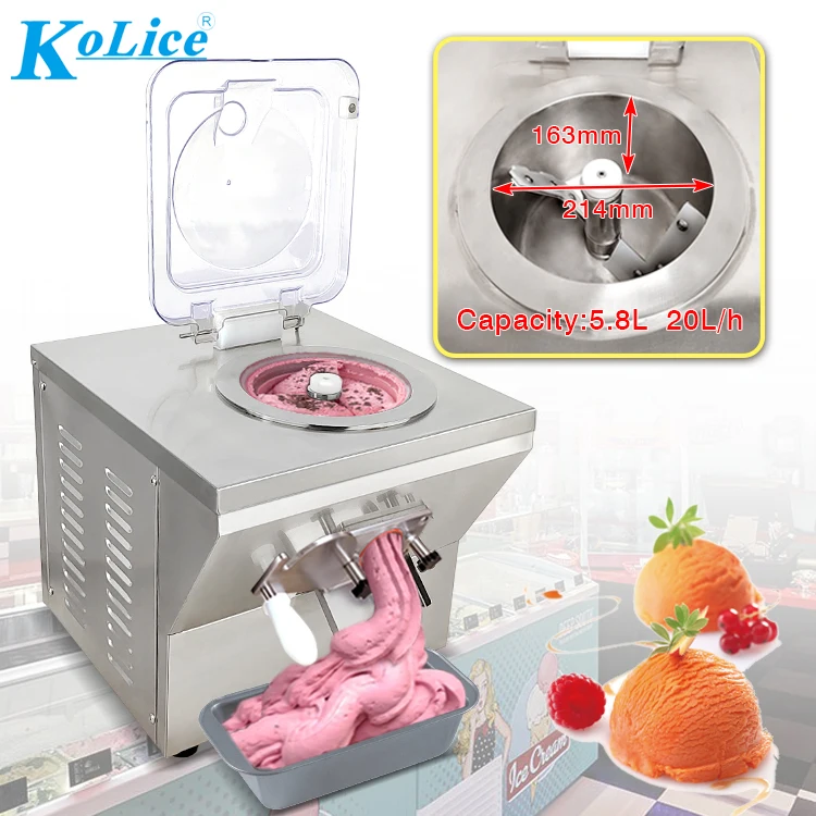 2023 can feed fresh fruits nut puld vertical batch freezer hard ice cream maker gelato making machine with bottom discharge door