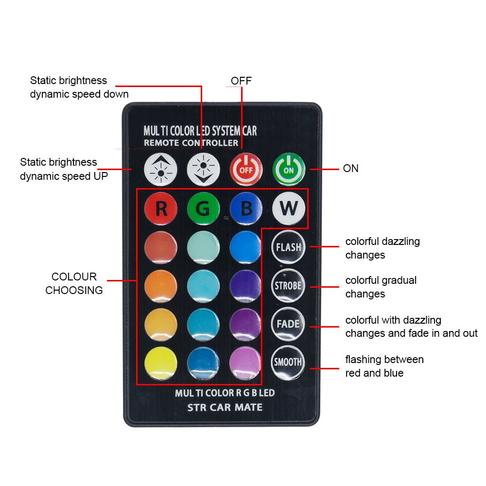 t10 5050 6smd silicone RGB with Remote Control Multi Colors Changing LED Lamp 5050 auto car led interior music dancing light t10