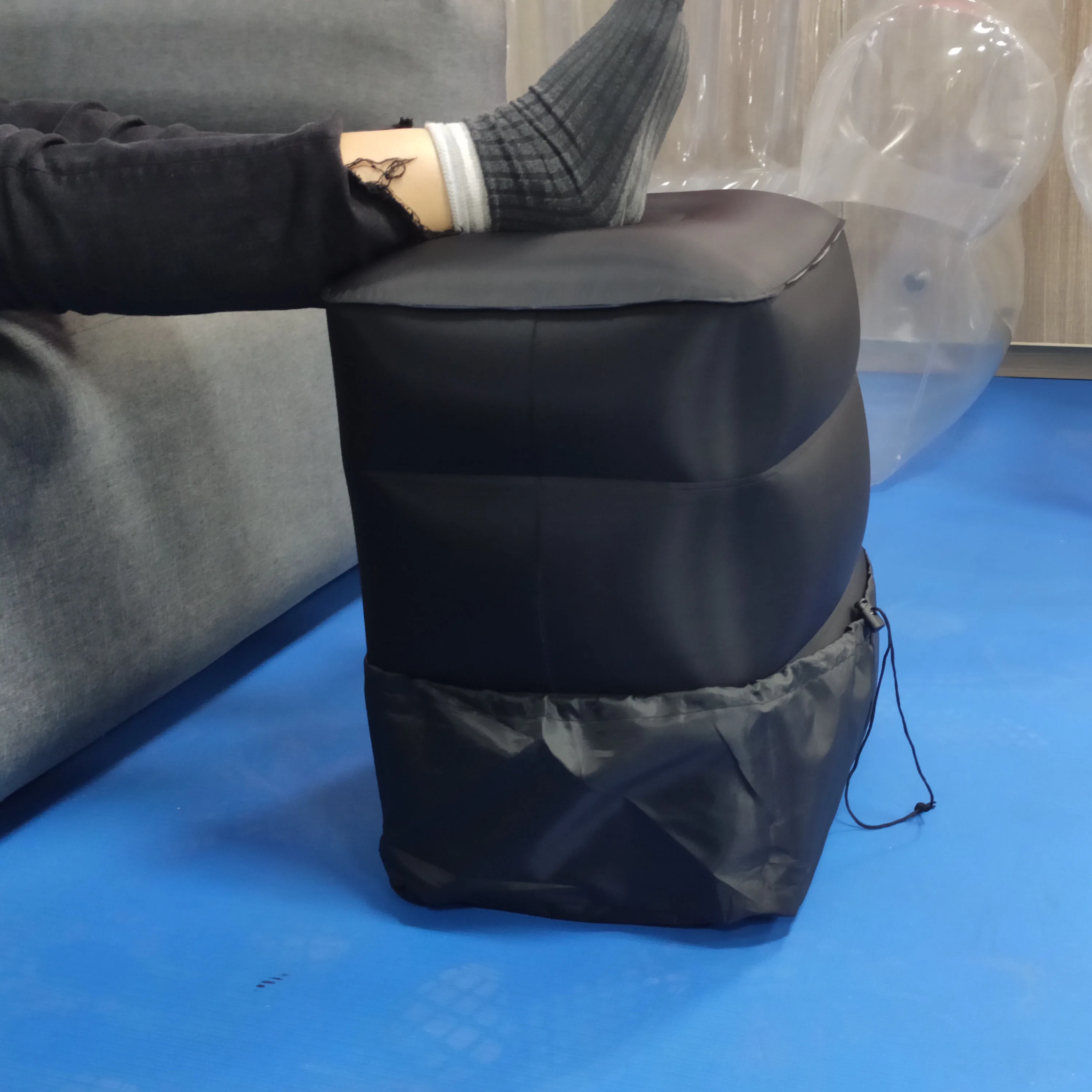 Wholesale Inflatable Travel Foot Pillow Toddler Kids Bed Adjustable Height Leg Rest For Airplane