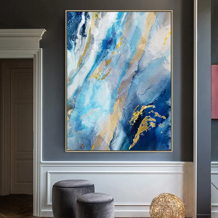 Buy Online Plain Canvas Picture 100% Hand Painted Pastel Colour Oil Painting Product