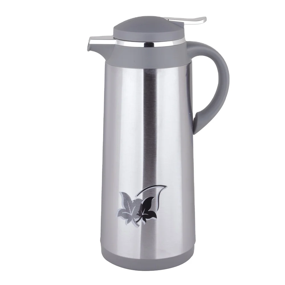 Вакуумный кувшин из нержавеющей стали со стеклянной крышкой, 1,0 л, 1,3 л, 1,6 л, 1,9 л