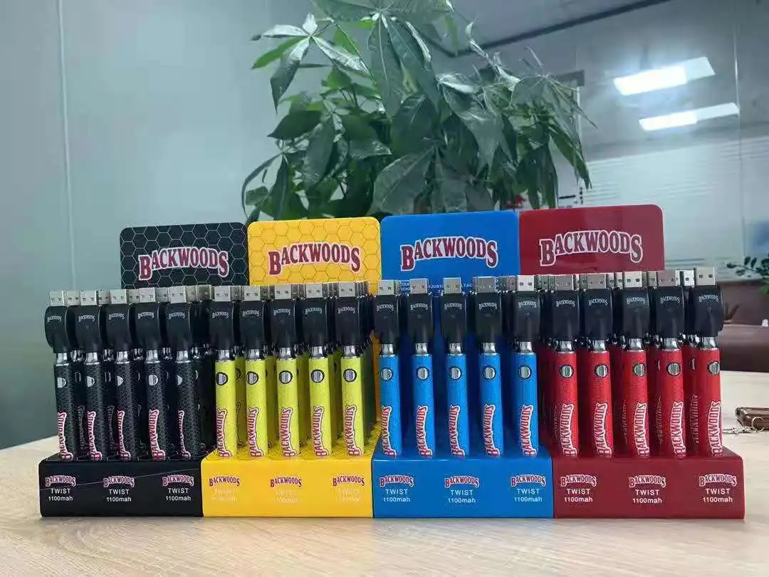 
New twist 1100mah adjustable voltage battery with charger cookie vape 510 battery thread backwood battery 