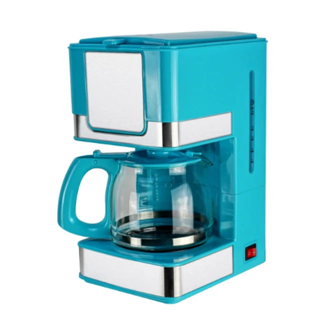 10 cups glass semi automatic filter coffee machine portable manual drip coffee maker with side cups