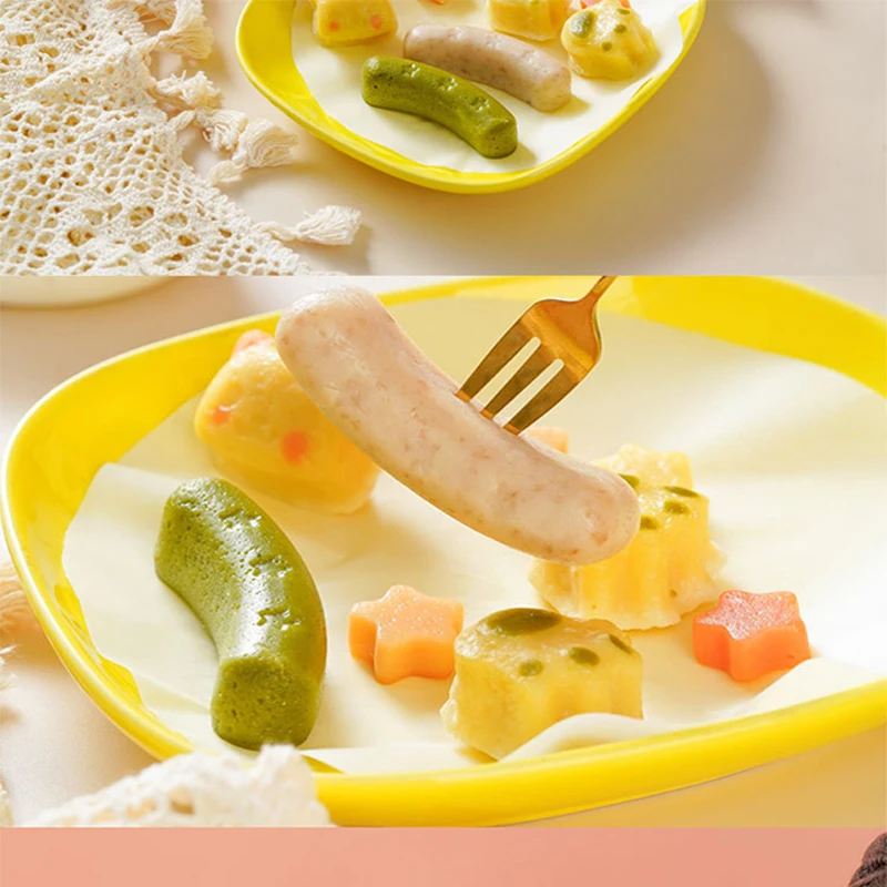 Silicone Hot Dog Mold Sausage Ham Mold Silicone Sausage Molds Baking Cooking Steaming Container Sausage Maker With Lid