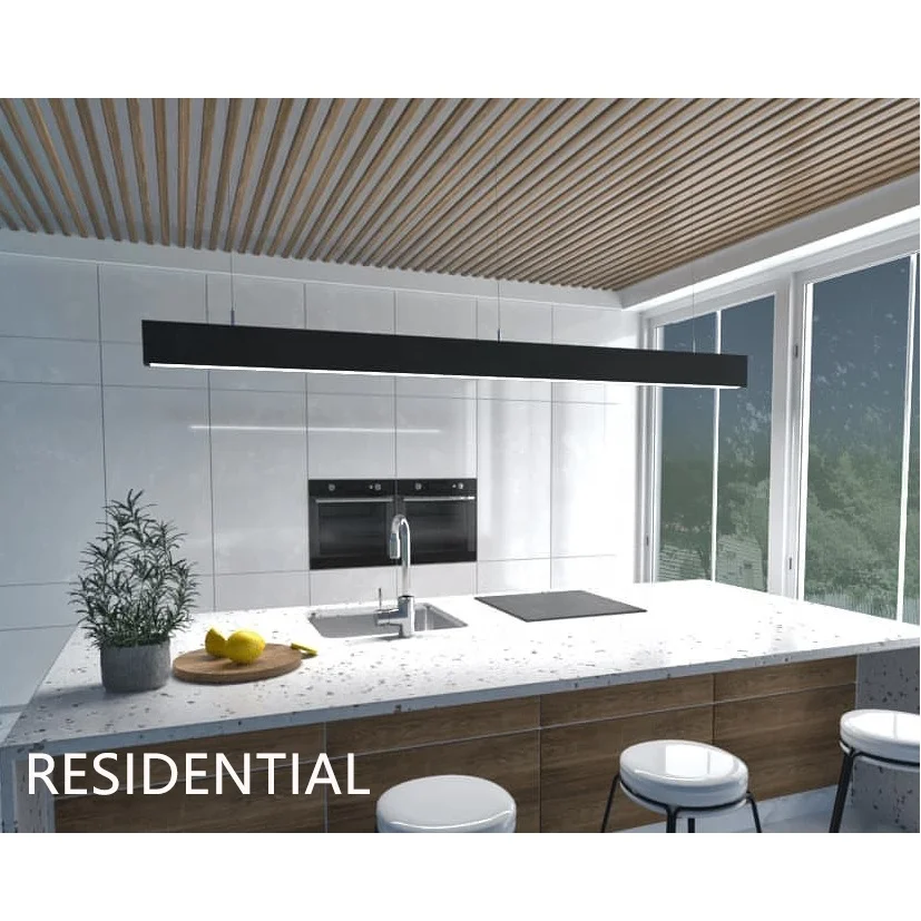 600mm 900mm 1200mm 1500mm Hanging Rope Lamp Acrylic Modern Led Pendant Kitchen Island Linear Light for Kitchen