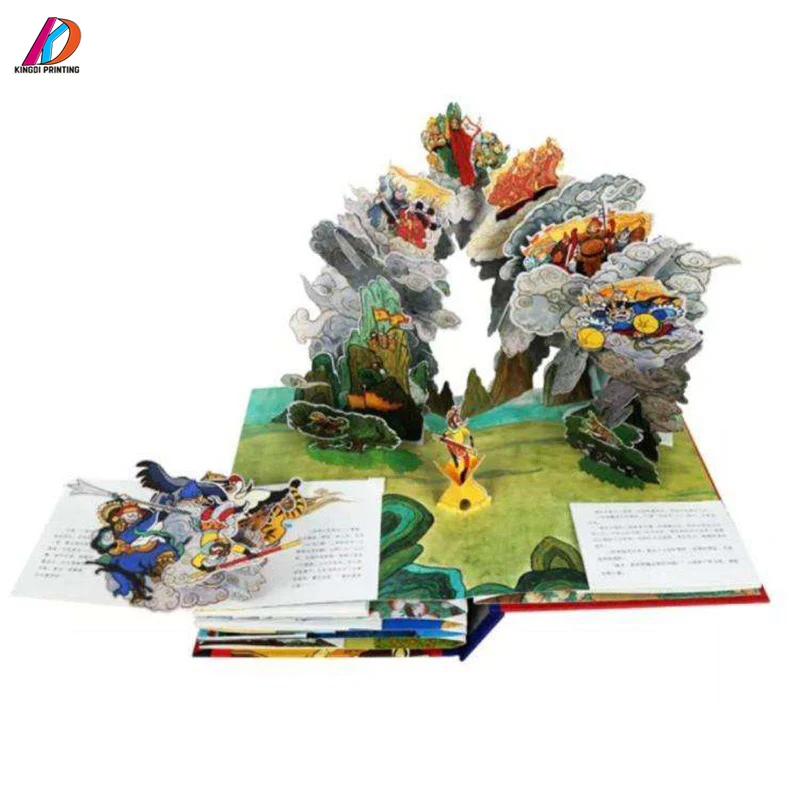 
Supply Colorful High Quality Costom Printed Children Pop-up Cardboard 3D Cartoon Book 