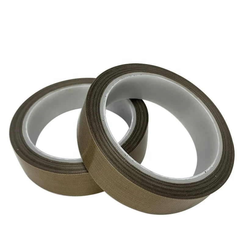 PTFE Fiberglass Cloth  Adhesive Backing Tape For Packing Machine PTFE Graphite Tape