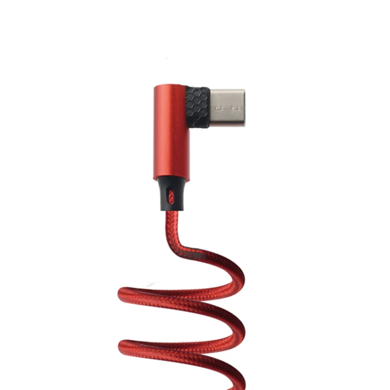 
Best Selling micro Type C 90 Degree Right Angle Cloth Braided USB Phone Charger Cable 