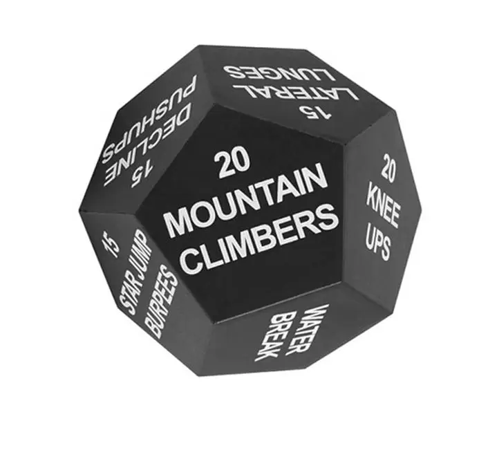 Custom 12 Sided Workout Yoga Anti Stress Game Cube Fitness PU Foam exercise Dice