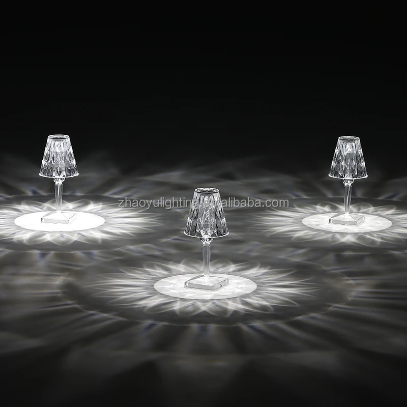 Европейская итальянская креативная спальная перезаряжаемая Ночная лампа, Хрустальная настольная лампа, светодиодные настольные лампы