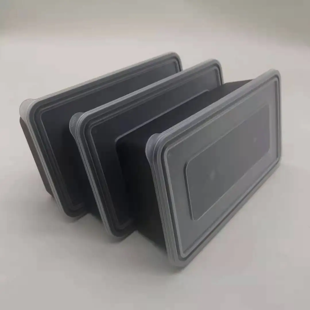 
Wholesale price disposable takeaway matte rectangle plastic storage food container with lid 
