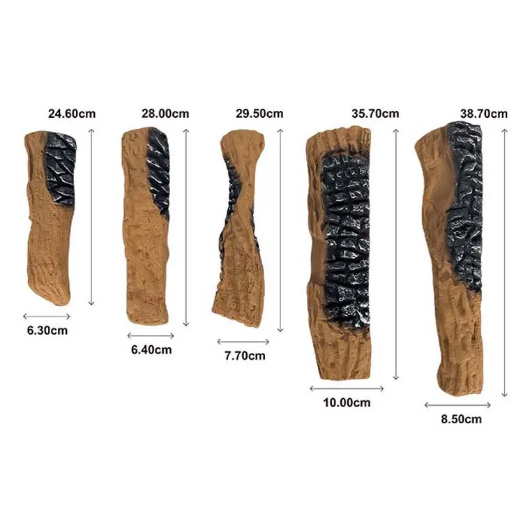 Ceramic fiber Wood fire pit Logs and Accessories for All Types of Gas  Propane Gel Ethanol Electric Fireplaces and Fire Pits