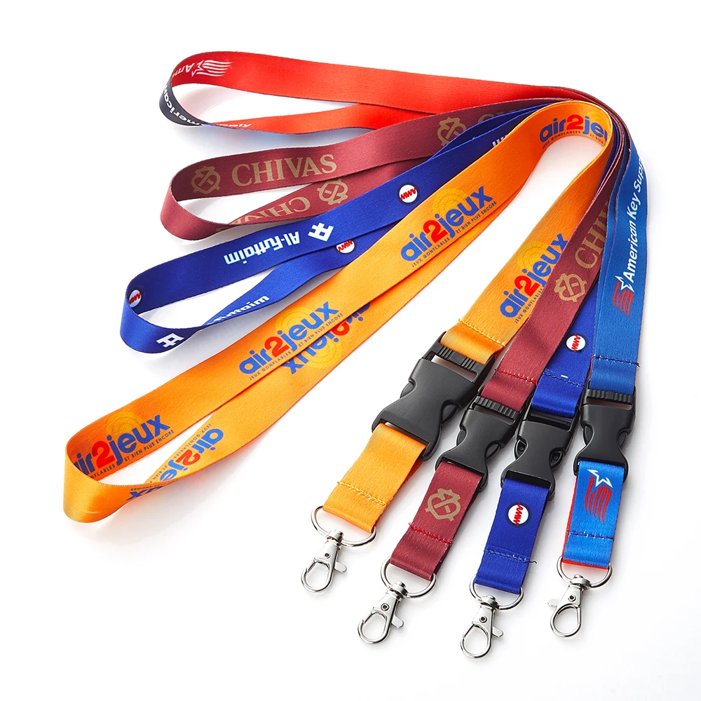 
Custom 1cm 1.5cm 2cm Custom Printed Neck Strap Dye Sublimation Lanyard 