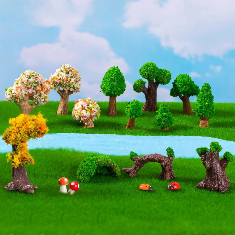 Small Simulation Tree Bonsai Micro Landscape 3D Miniature Decoration DIY Garden Accessories