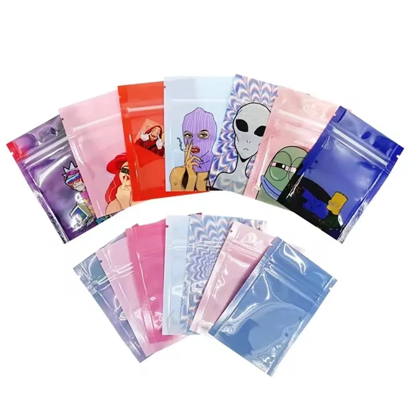 Resealable Foil Zip Lock Mylar Bags Edibles Gummy Smell Proof Ziplock Packaging Plastic Bag Mini Beuh Pouches Sachets Baggies