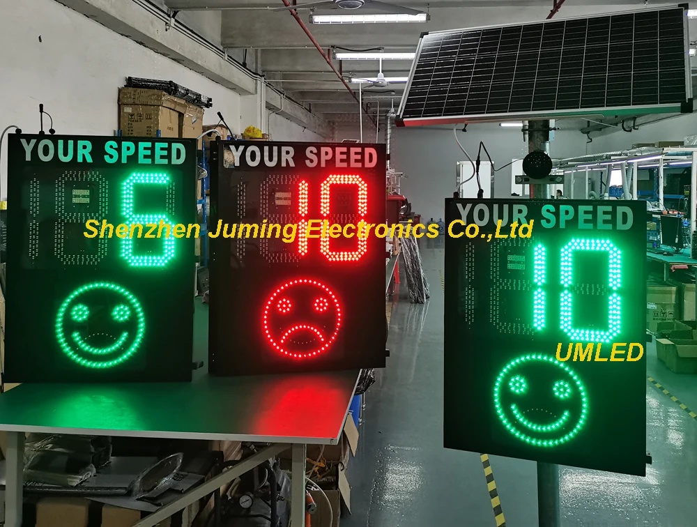 Factory Direct Traffic Speed  Limit Display Signs Led Car Digital Speed Display Solar Radar Speed Display Sign