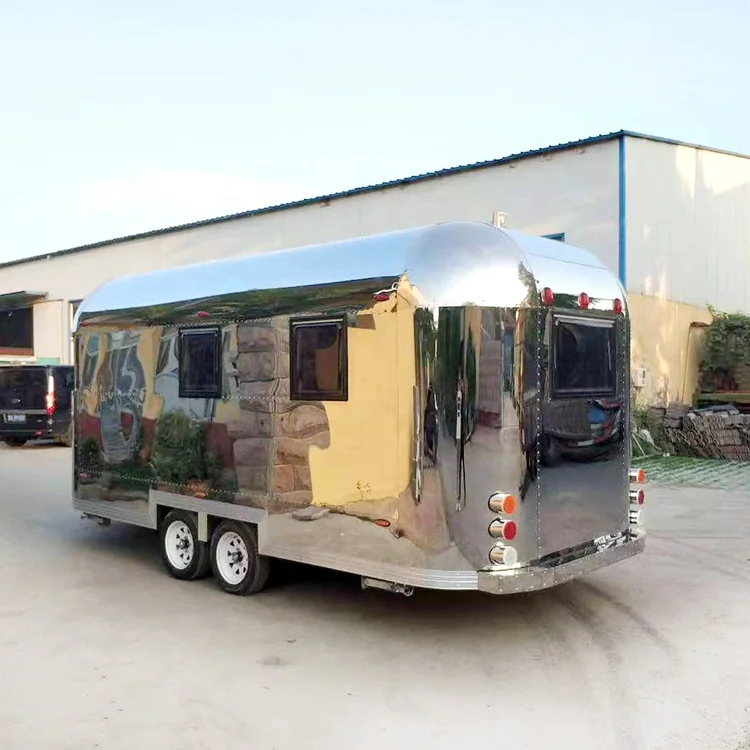 Airstream прицеп для кейтеринга Мобильная тележка фаст-фуда передвижная еды из нержавеющей стали закусок мороженого хот-догов
