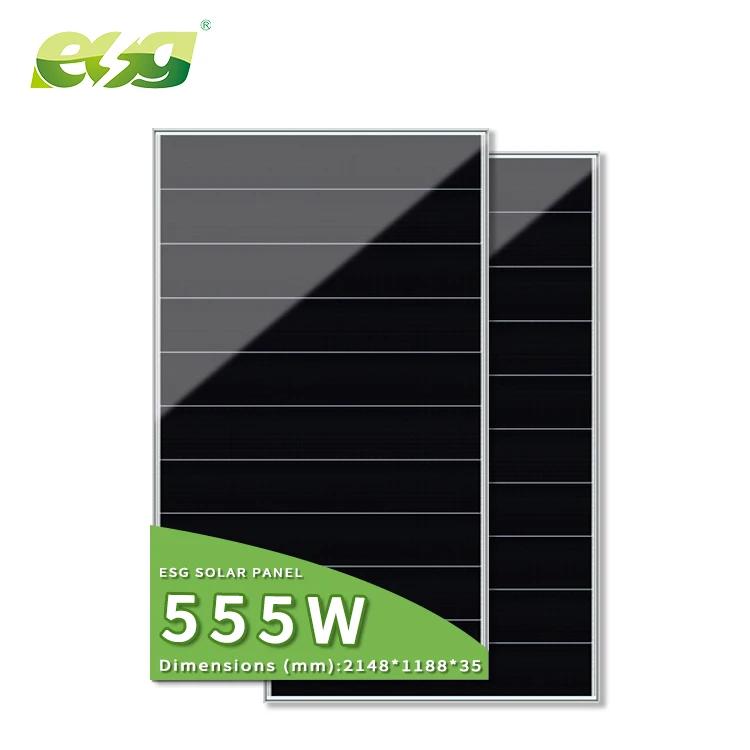ESG Outdoor Use 540w 545w 550w 555w Solar Panel Black Solar Energy Panel Solar Panels Shingled