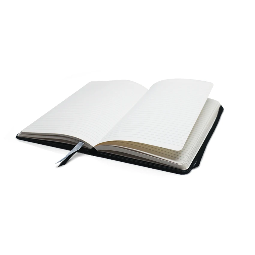 Small Volume Wholesale Simple Black Business Bandage Notepad High Quality Cheap Custom Paper  Ruled Line Branded Notebook