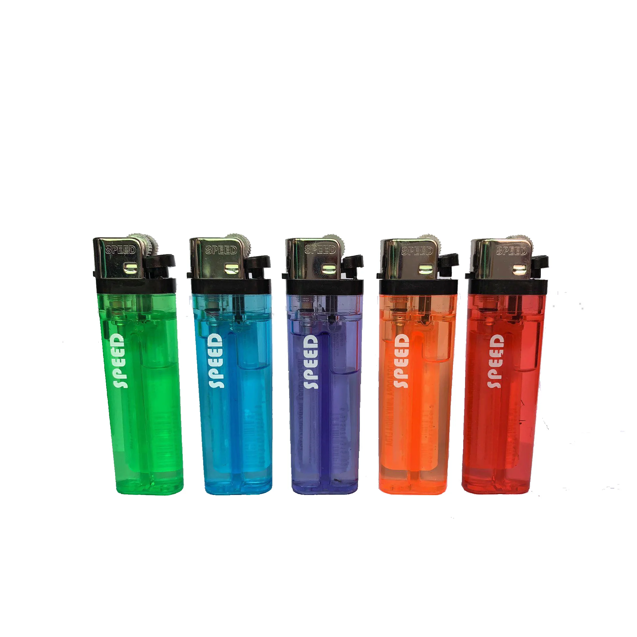 Wholesale Price Transparent Disposable Flint 5 colors Lighter Cigar Gas Refillable Lighter
