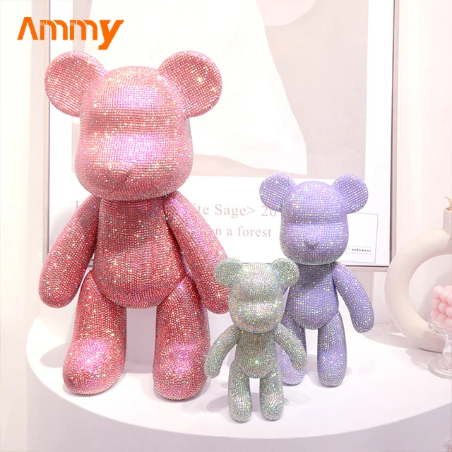 Ammy креативный модный и милый Мишка Тедди кукла 18 см 23 35 жесткий медведь ручной работы бриллианты Мишки