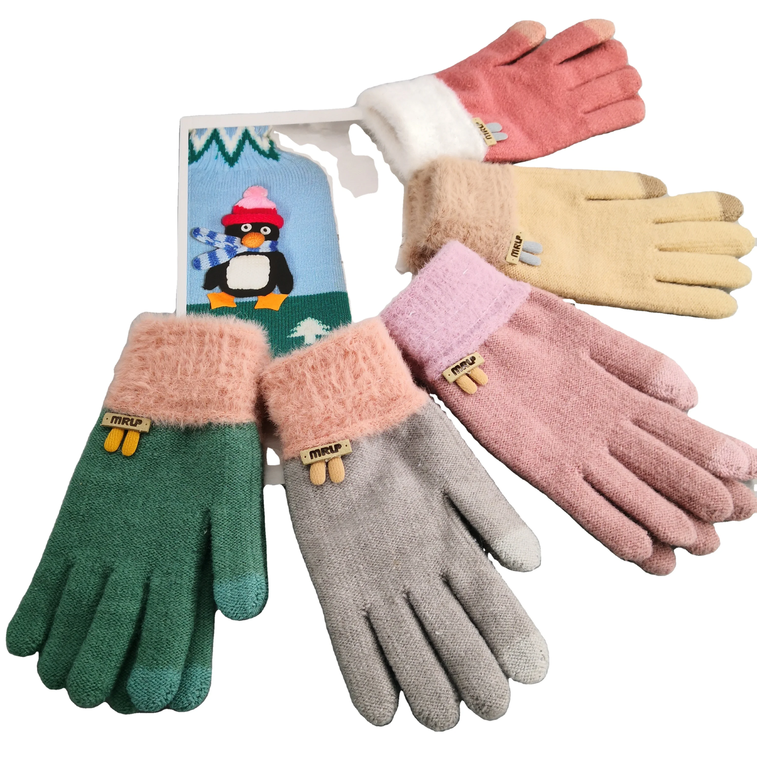 best sale Winter cute Mittens animal Warm Custom Factory Price Low MOQ ladies winter gloves girl gloves (11000000689916)