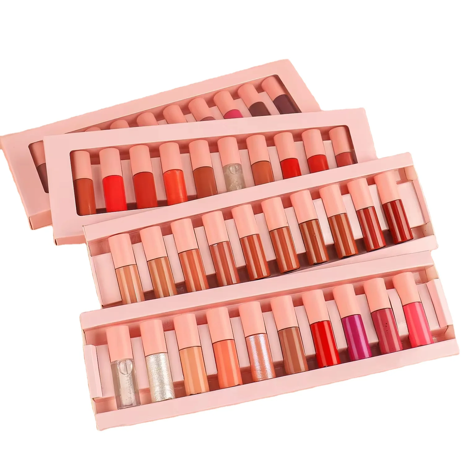 Best Selling 10pcs Mini Matte Velvet Private Label Lip Gloss Gift Set Long Lasting High Pigmented Lip Glaze