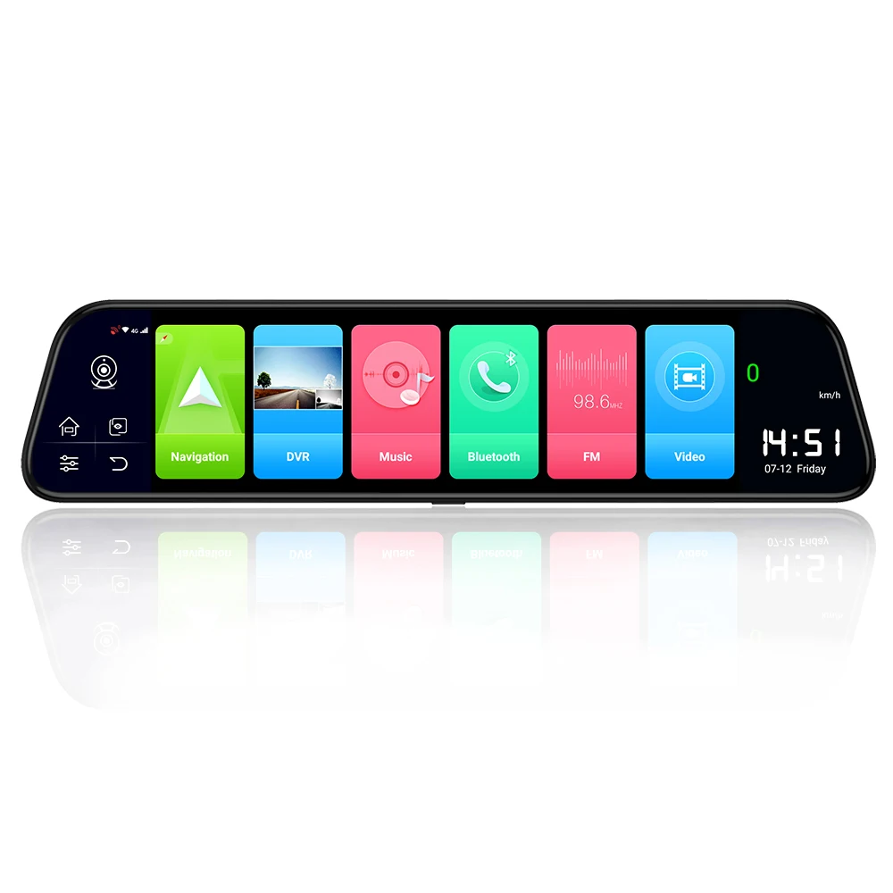 Mirror Dash Cam for Cars 11.66 IPS Full Touch Screen Waterproof Backup Rear View Mirror Camera Sony Sensor, Super Night CR81