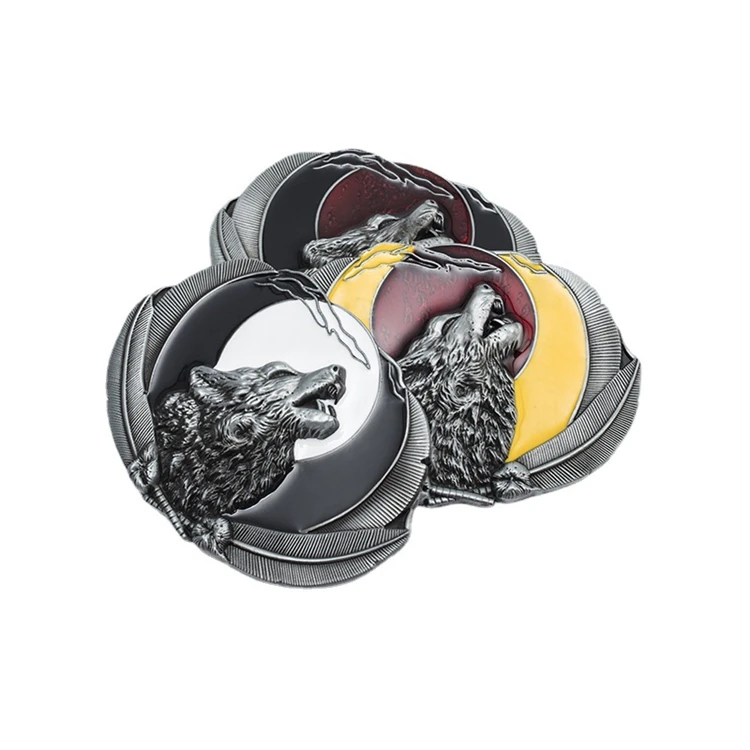 Timberwolf Men's Belt Buckle Metal Smooth Buckle Western Hip Pop Automatic Belt Buckle