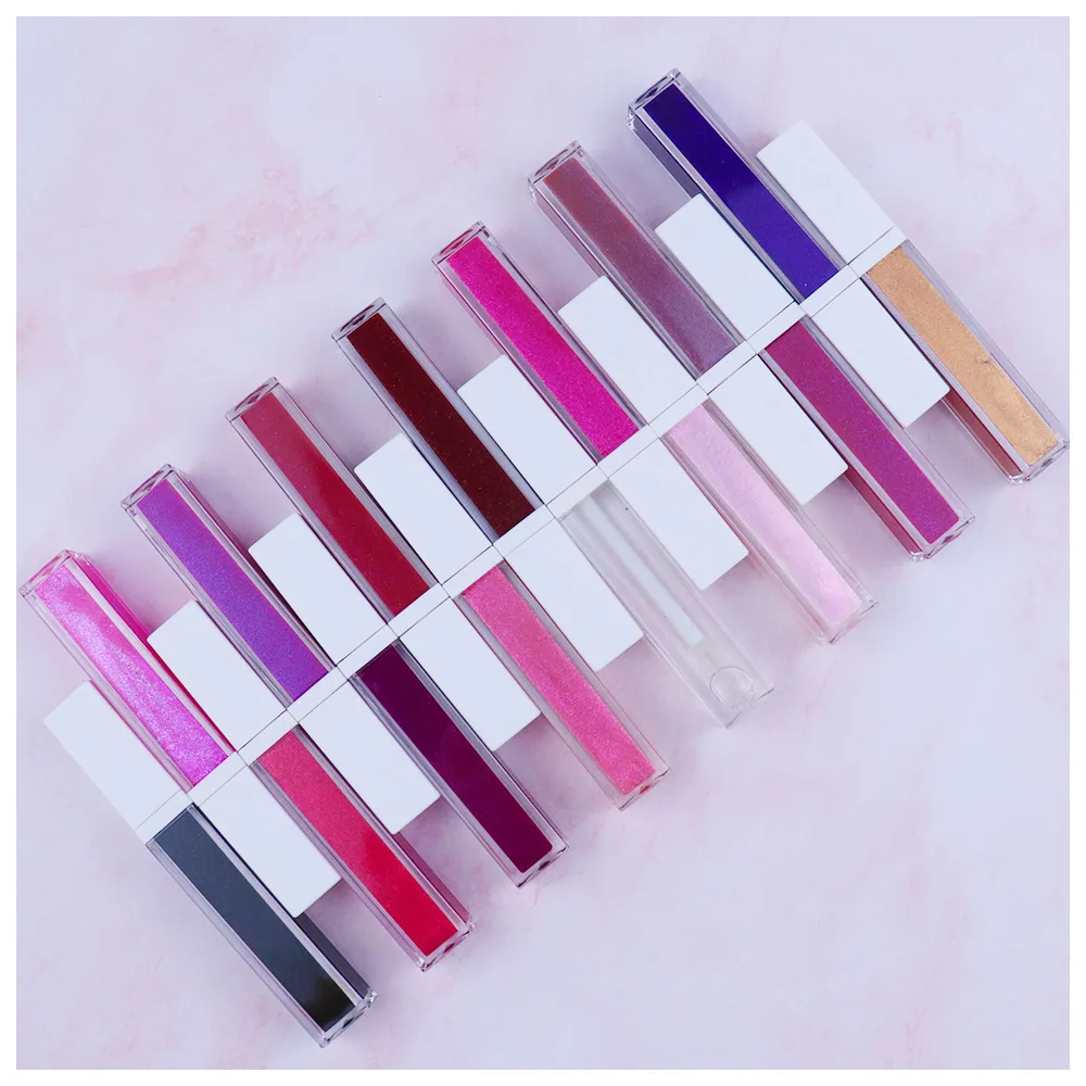 No logo OEM private label transparent lipgloss tubes unique high pigment  lipstick waterproof wholesale your logo