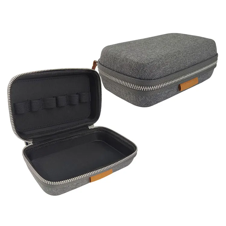 Custom Travel Long Square Zipper Hard Shell Essential Oils Holder Bag Bottle Carrying EVA Essential Oil Cases