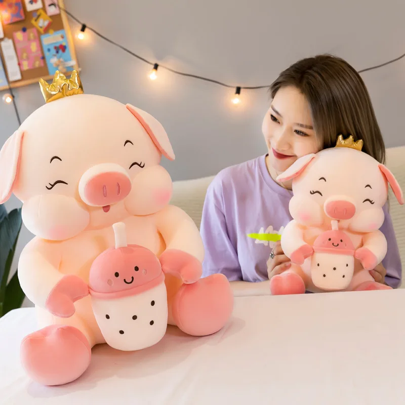 60CM Baby Pig Pillow Plush Toy Soft Hugging Baby Tea Piggy Doll Stuffed Animal Christmas Birthday Cute Toy
