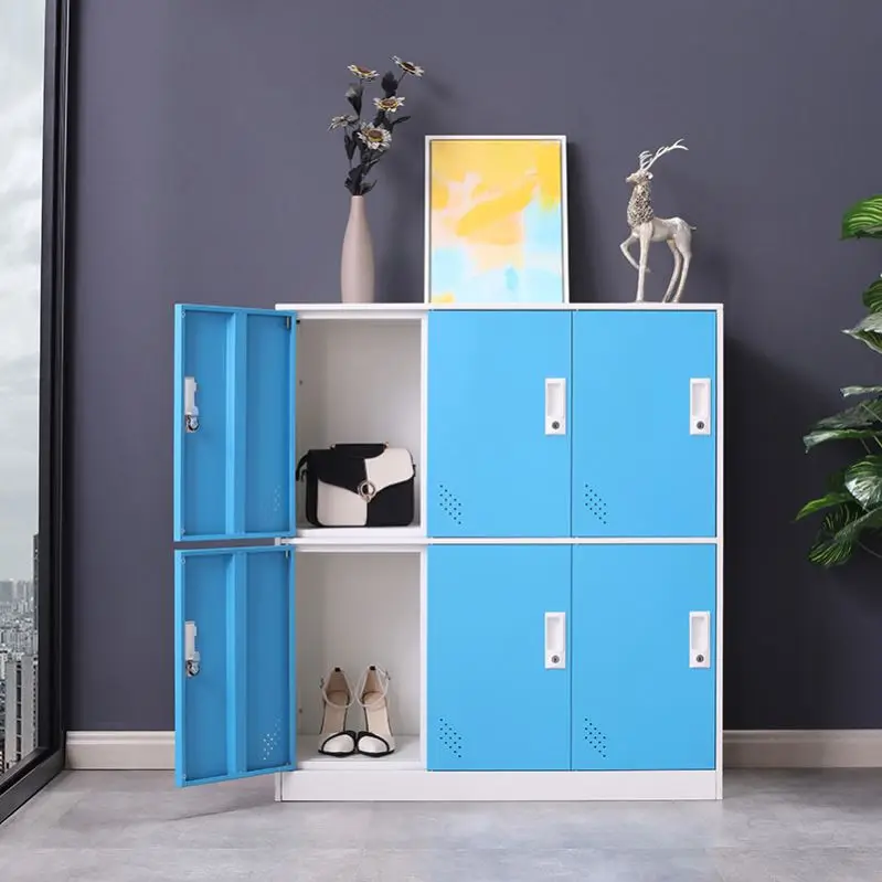 
Fingerprint Metal Locker Safe Lockertlocker For Bedroom Strong Grey Steel Wardrobe Closet Cabinet Clothing Storage Lokers 