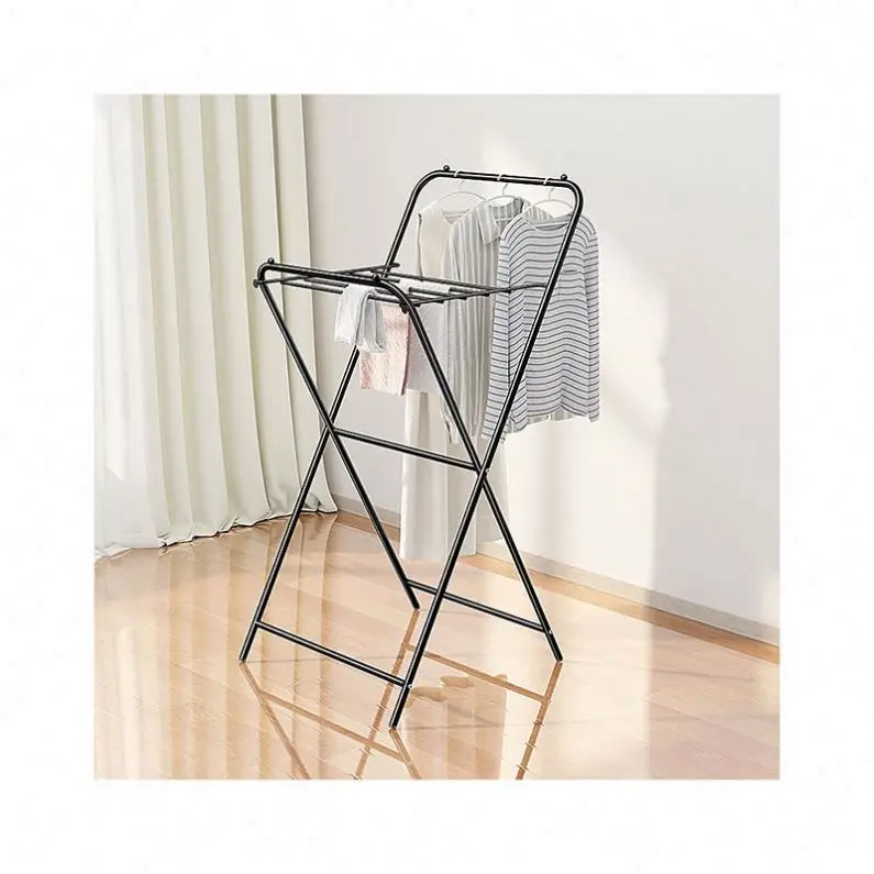 Coat Retractable Foot Helmet Ceiling Collapsible Lever Chinese Foldable Cabinet Wooden Folding Clothes Drying Rack