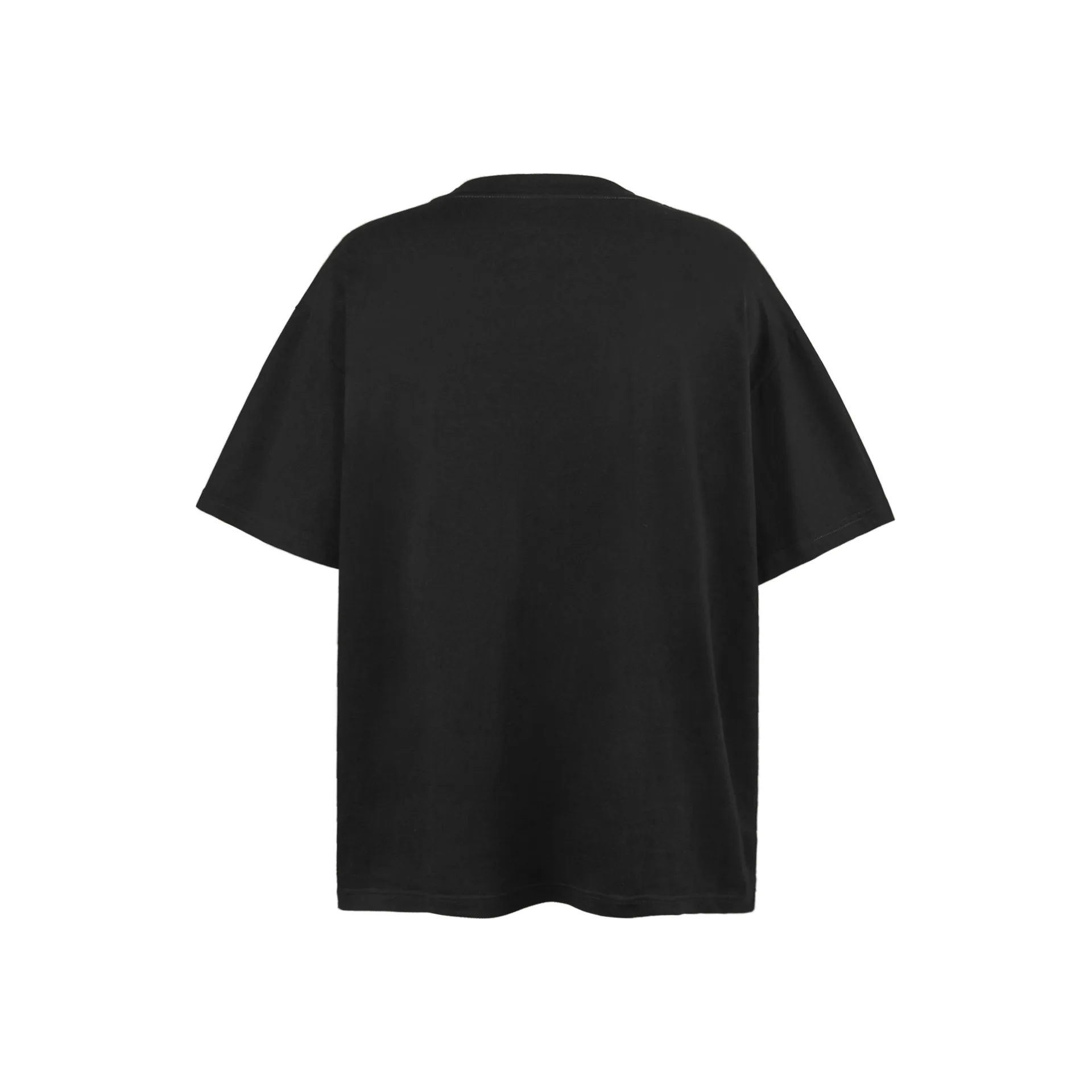 High Quality Custom Logo Rib Street Retro Trend Summer Short Sleeves Oversize Rock Liquid Metal Letters Mens T-shirts