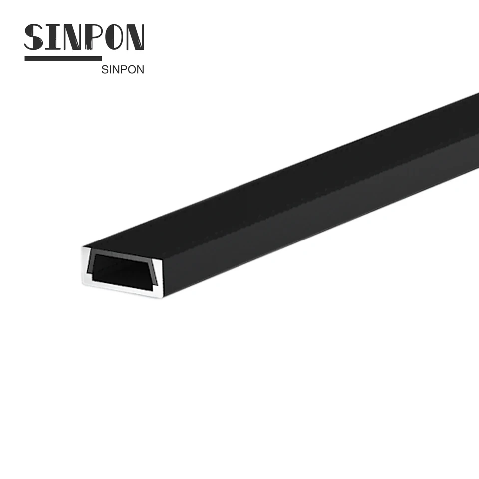 China Professional Customized Black Anodized Linear Channel Led Alu Aluminum Extrusion Housing Profiles For Strip Light