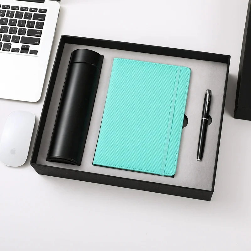 Customized logo Corporate gifts insulated cup Thermos diary notebook pen set