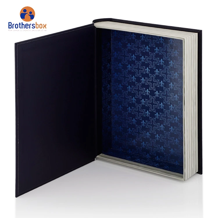 hot sales custom logo packaging boxes cardboard book shape box magnetic paper gift box