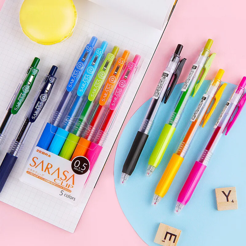 SARASA Neon series push type 0.5mm signature pen multicolor ball pens for stylus student office pens