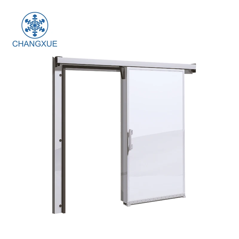 Sing-open manual sliding door cold room door for cold storage