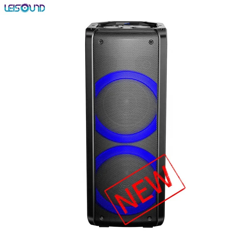 LEISOUND double 6.5 inch karaoke home theatre system blue tooth speaker with disco light