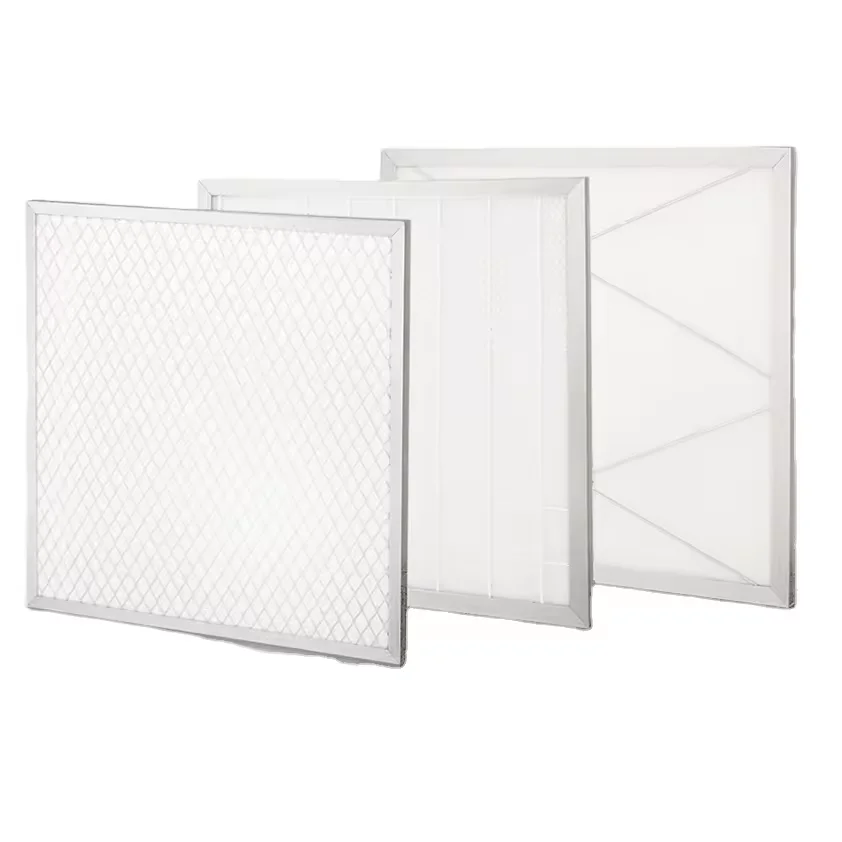 Customized Primary metal mesh filter washable aluminum flat mesh air filter Mini-pleat pleated hepa ulpa clean room air filter