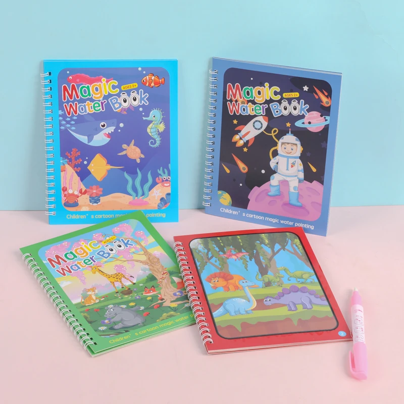 Wholesale Cheap Magic Water Books for kids Reusable Drawing Book Magic Water Coloring Book With Pen