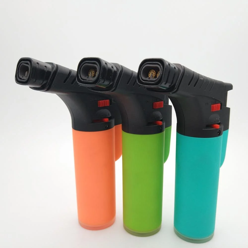 JC-20139 Refillable Cigar Plastic Two Flames Jet Slant Torch Lighter