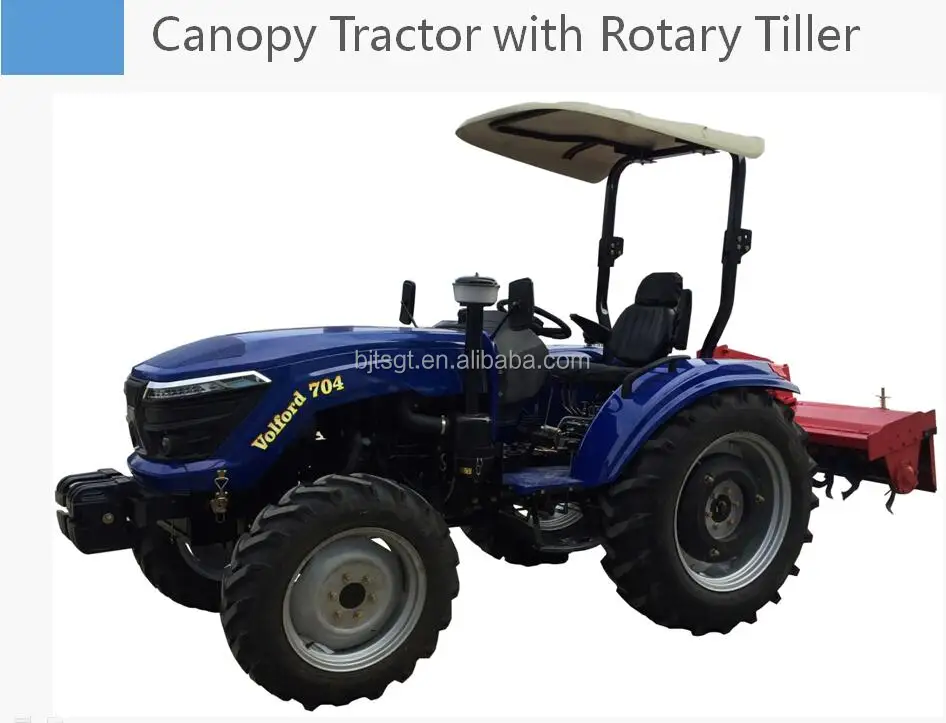 tractor with rotary tiller