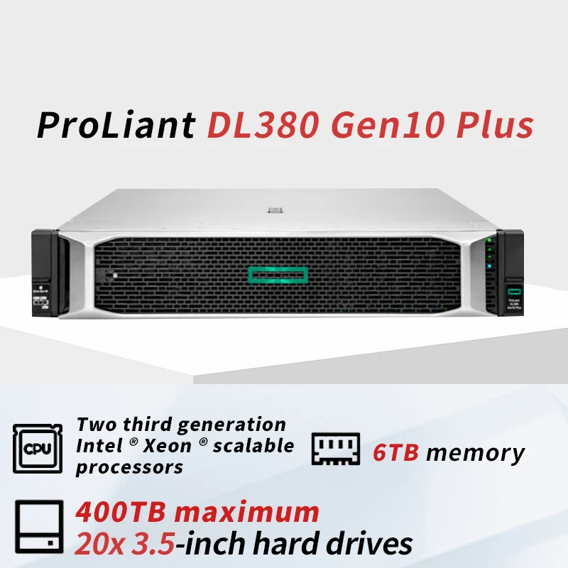 Высококачественный сервер для установки в стойку базы данных DL380 Gen10 Plus 12LFF