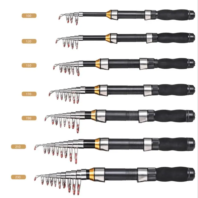 Mini Portable Telescopic Fishing Rod Spinning Carbon Fish Hand Fishing Tackle