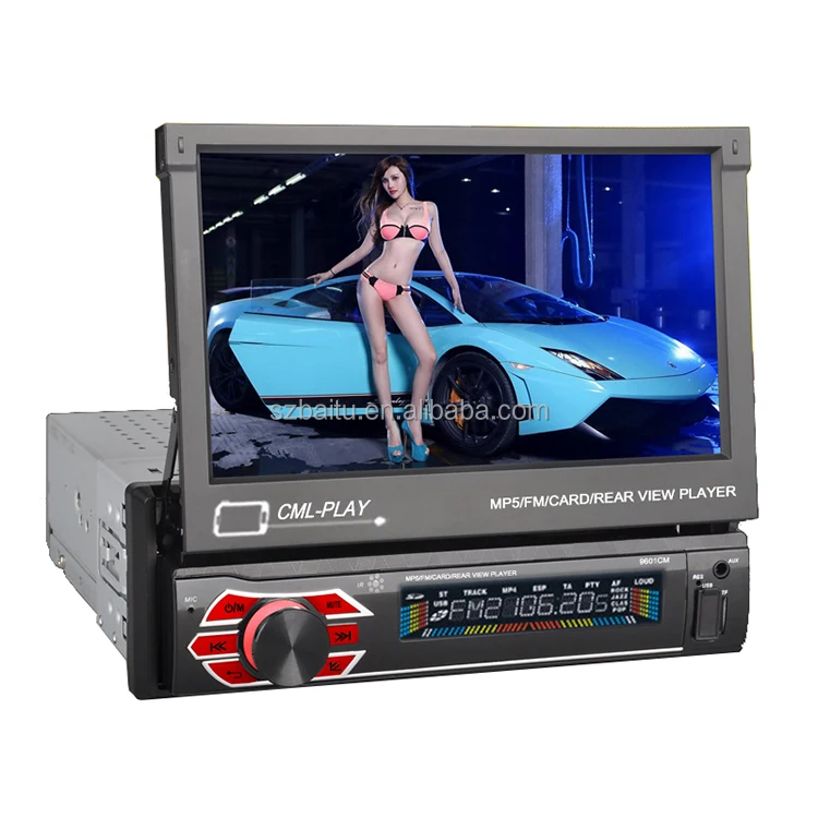7 inch MP5 1 Din Car Radio Autoradio Retractable Touch Screen RDS AUX BT FM Stereo Auto Car dvd player