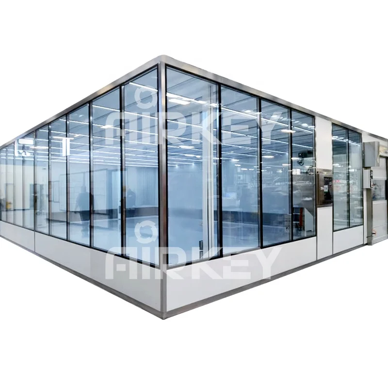 Good quality Modular Easy Assembled Cleanroom ISO5-8 class match with a set of pass box and double doors