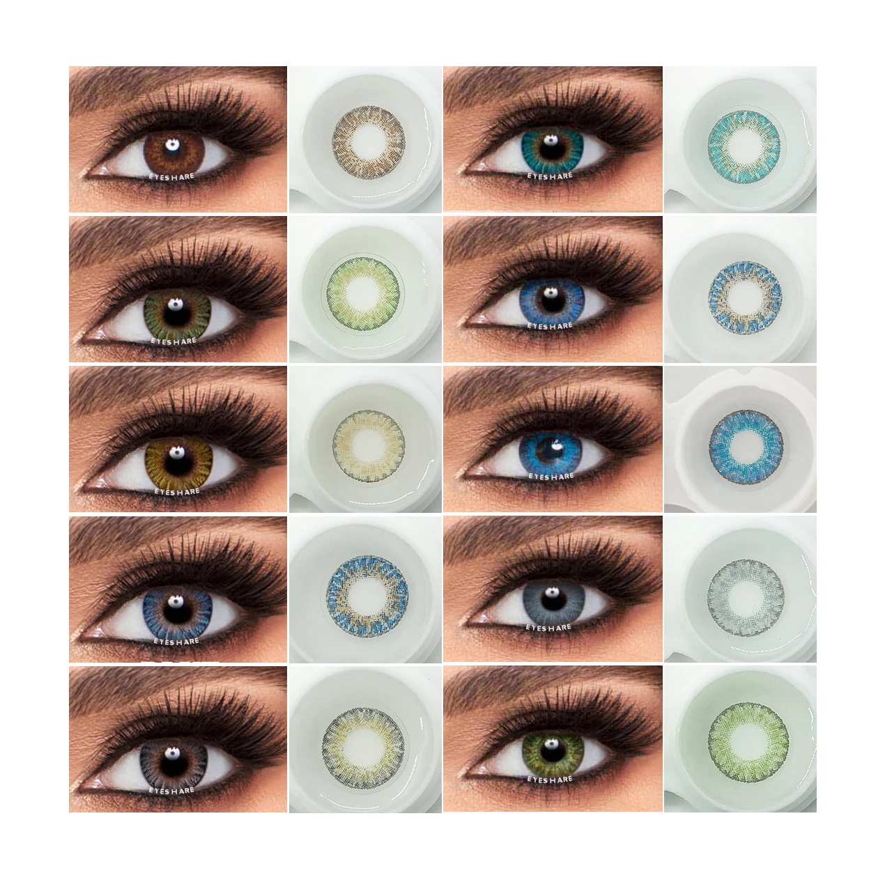 Eyeshare Practical Colored Contacts Lens Case  Manually eye Contact Lenses Case Cleaner Contact Lens Tweezers